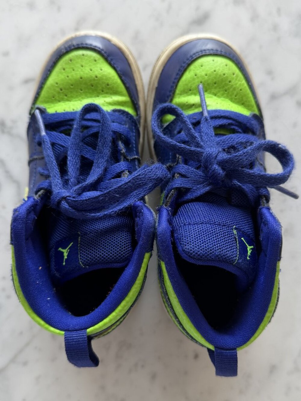 Nike Jordan Toddler 9C Kids Blue and Green Sneakers